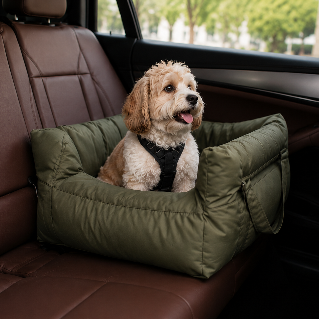 RoadNest™ Luxury Dog Car Seat Bed