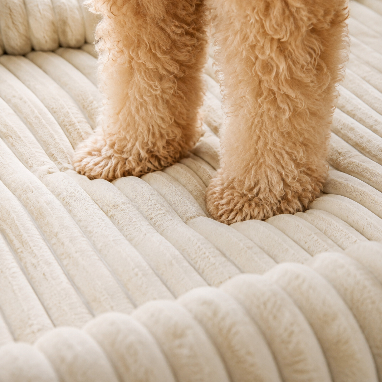 CuddleCloud™ Large and Small Plush Bolster Dog Bed
