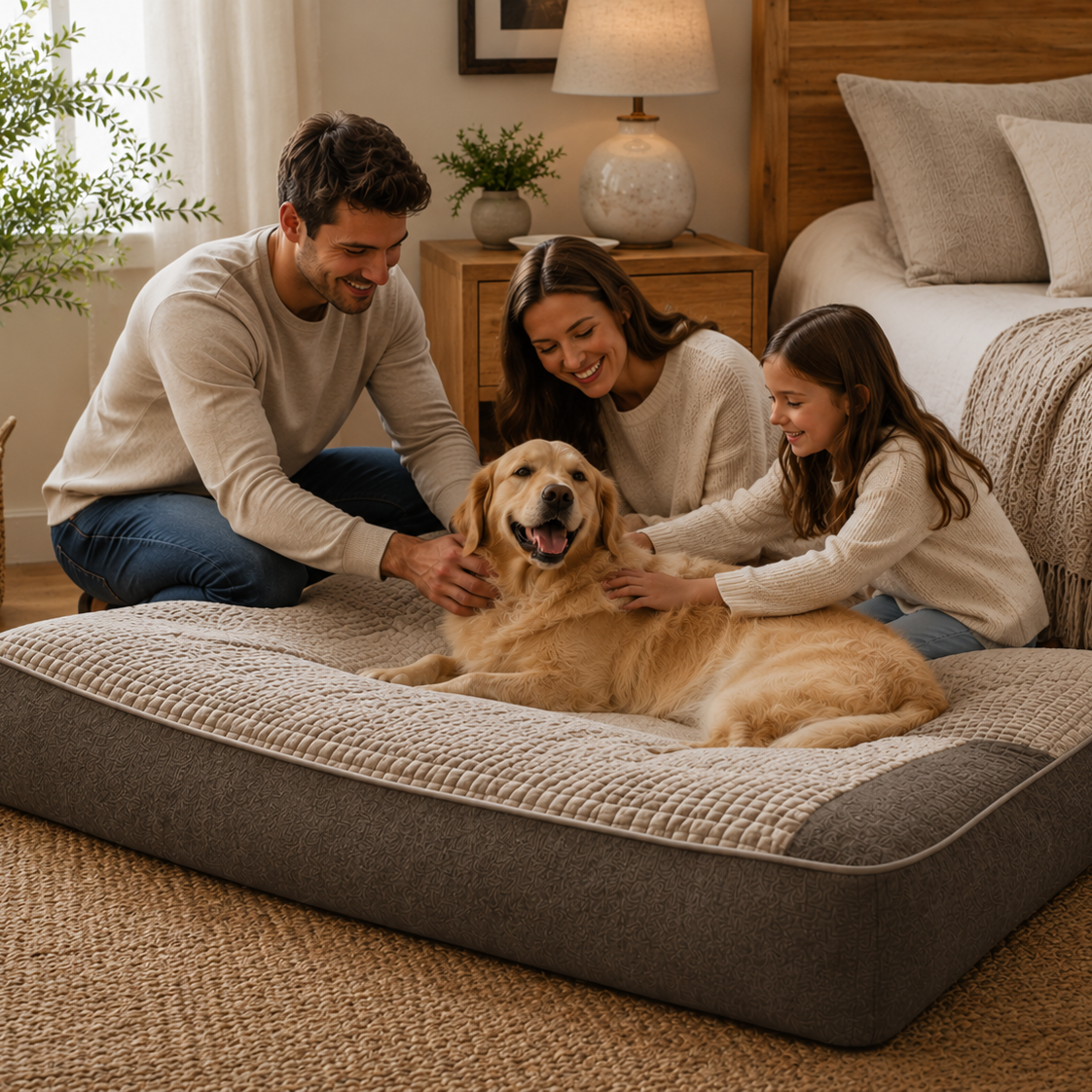Goodnight Haven™ Plush Bolster Large Dog Bed