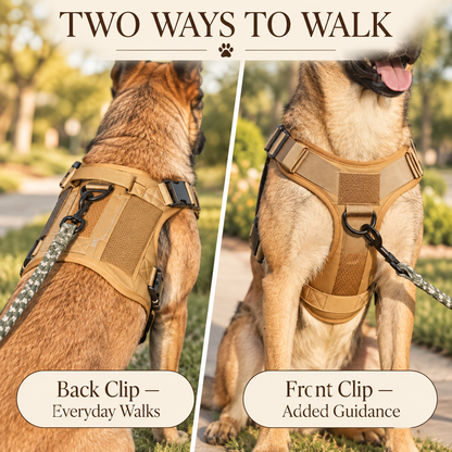 SupportPaw™ Tactical No-Pull Service Dog Harness with 6 Removable Patches