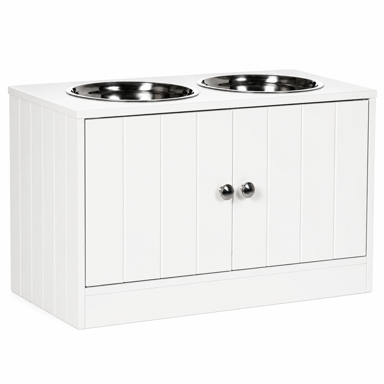The PantryPaws™ Elevated Dog Feeding Station with Storage Cabinet