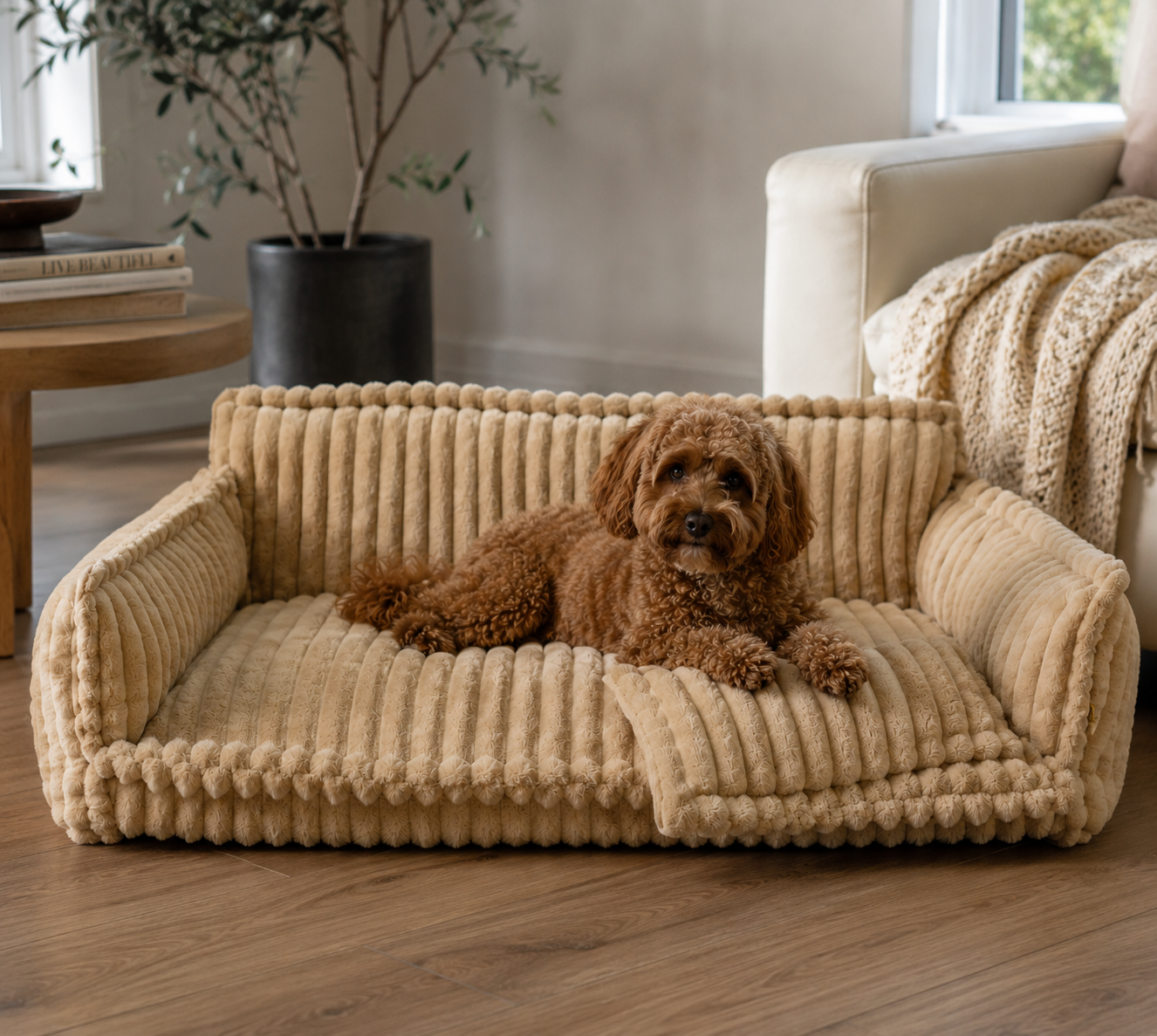 The Cuddle Nest™ Large Washable Fluffy Orthopedic Dog Sofa Bed