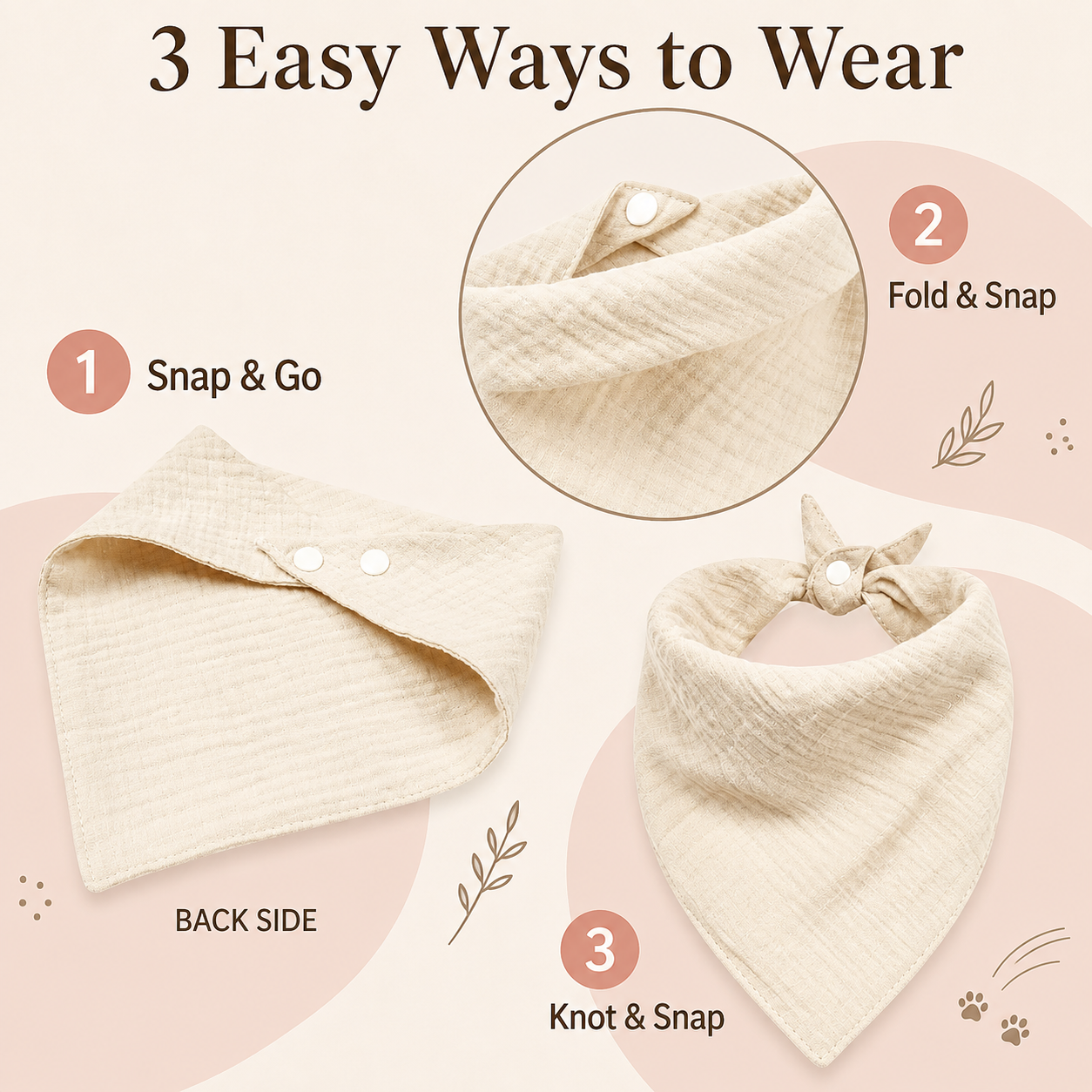 CloudKnot™ Fall Cotton Dog Bandana