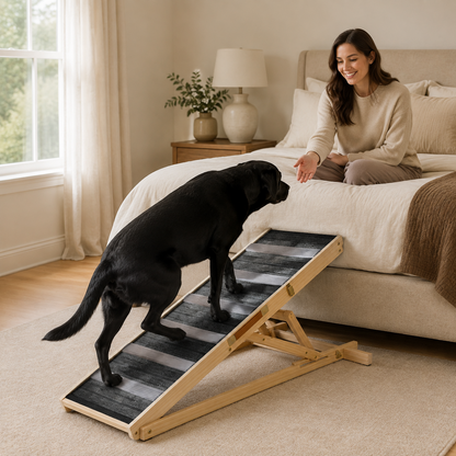 ElevaPaw™ Adjustable Foldable Portable Dog Ramp for Cars, SUVs, Beds & Sofas