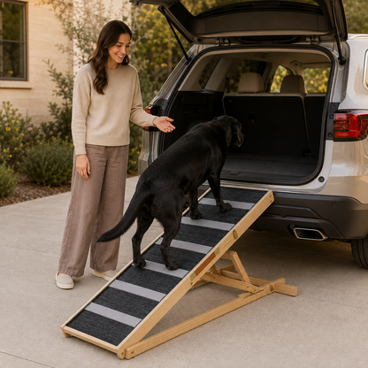 ElevaPaw™ Adjustable Foldable Portable Dog Ramp for Cars, SUVs, Beds & Sofas