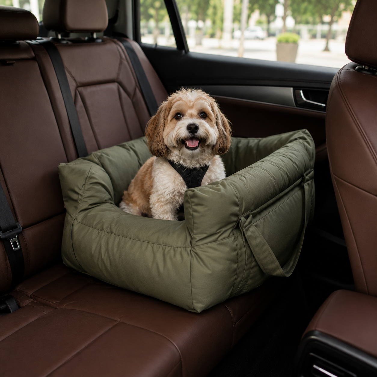 RoadNest™ Luxury Dog Car Seat Bed