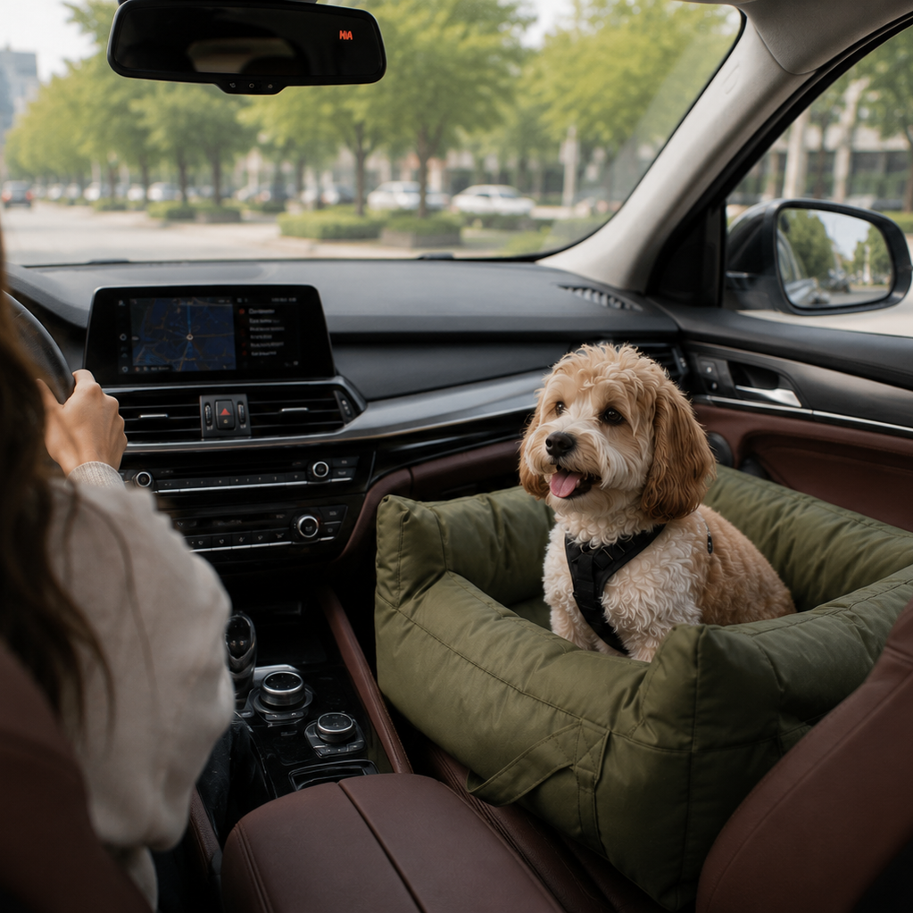 RoadNest™ Luxury Dog Car Seat Bed
