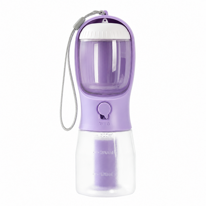 PupVoyage™ 3-in-1 Portable Dog Water Bottle with Food & Waste Bag Storage