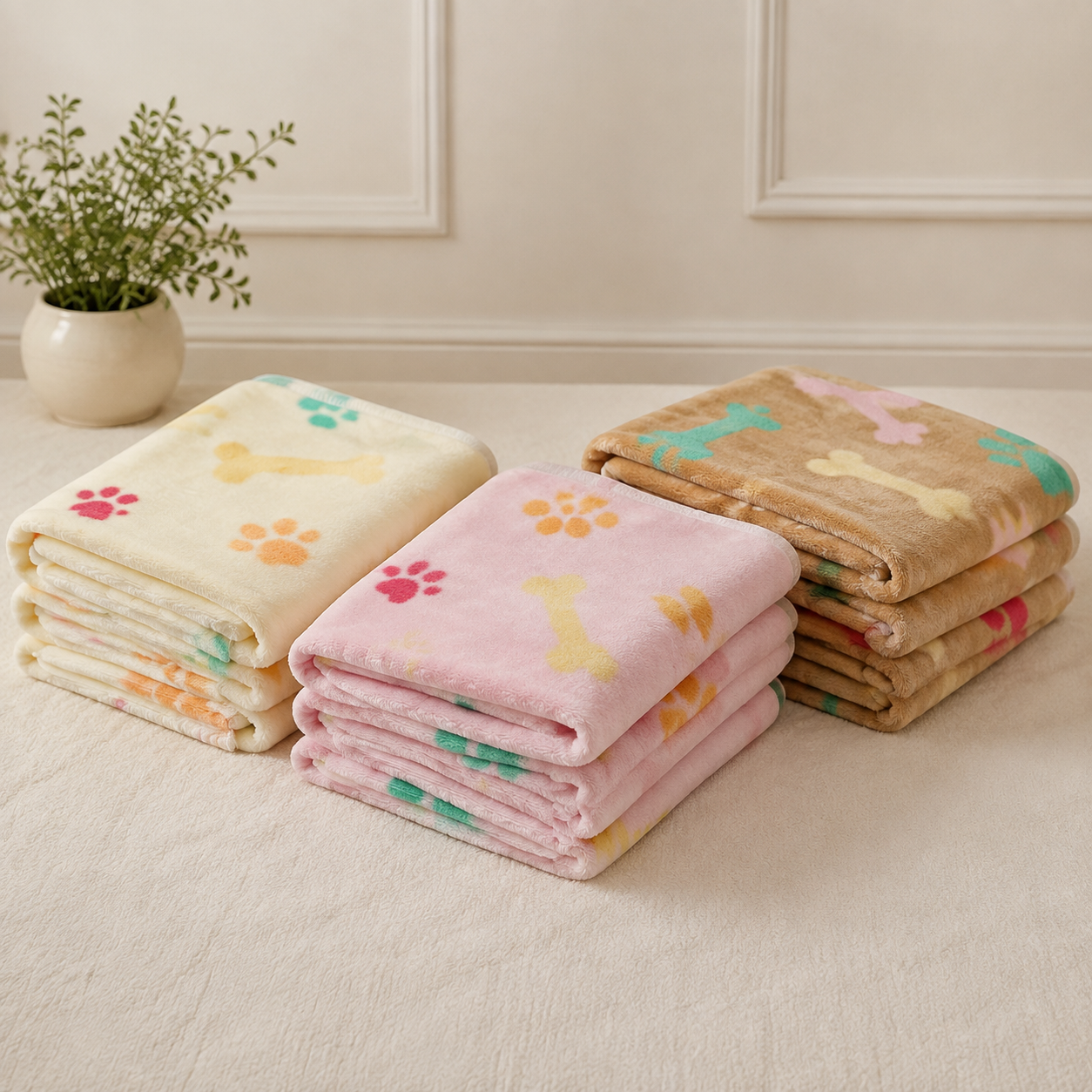 SnugglePaw™ Soft Fleece Dog & Cat Blanket – Pet Bed, Couch, Crate &Car Cover