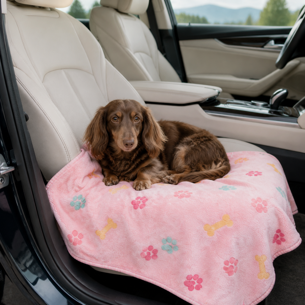SnugglePaw™ Soft Fleece Dog & Cat Blanket – Pet Bed, Couch, Crate &Car Cover