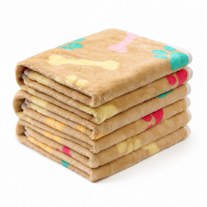 SnugglePaw™ Soft Fleece Dog & Cat Blanket – Pet Bed, Couch, Crate &Car Cover
