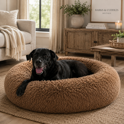 The SuperCuddler™ Washable Fluffy Dog Donut Bed for Small, Medium & Large Dogs Up to 80 Pounds