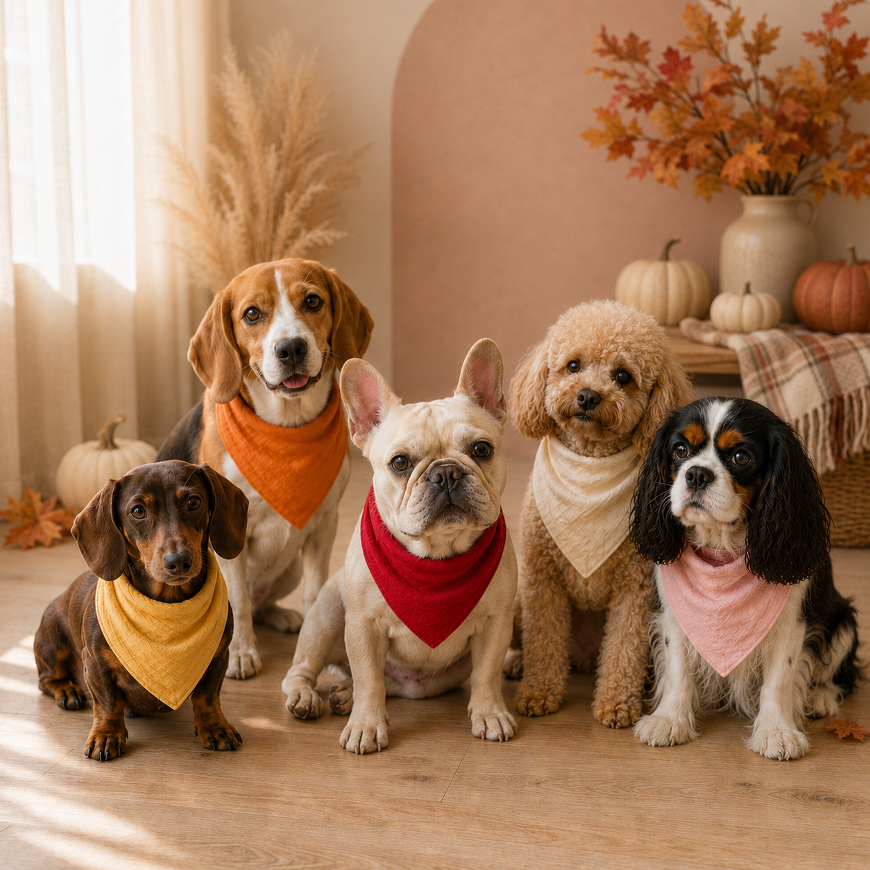 CloudKnot™ Fall Cotton Dog Bandana