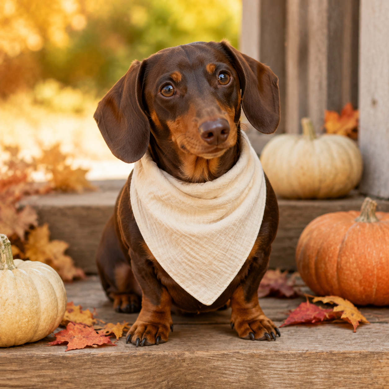 CloudKnot™ Fall Cotton Dog Bandana