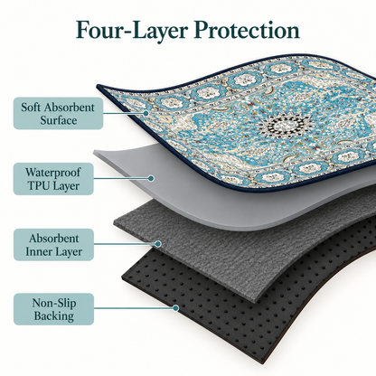 DryPaws™ Washable Reusable Dog Pee Pad 2 Pack | Non-Slip Indoor Puppy Potty Mat