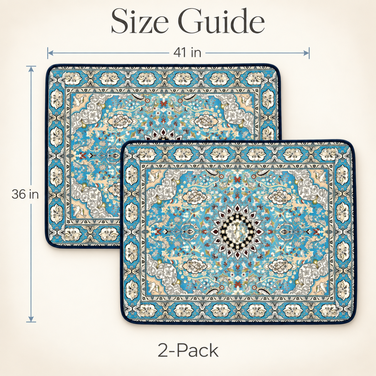 DryPaws™ Washable Reusable Dog Pee Pad 2 Pack | Non-Slip Indoor Puppy Potty Mat