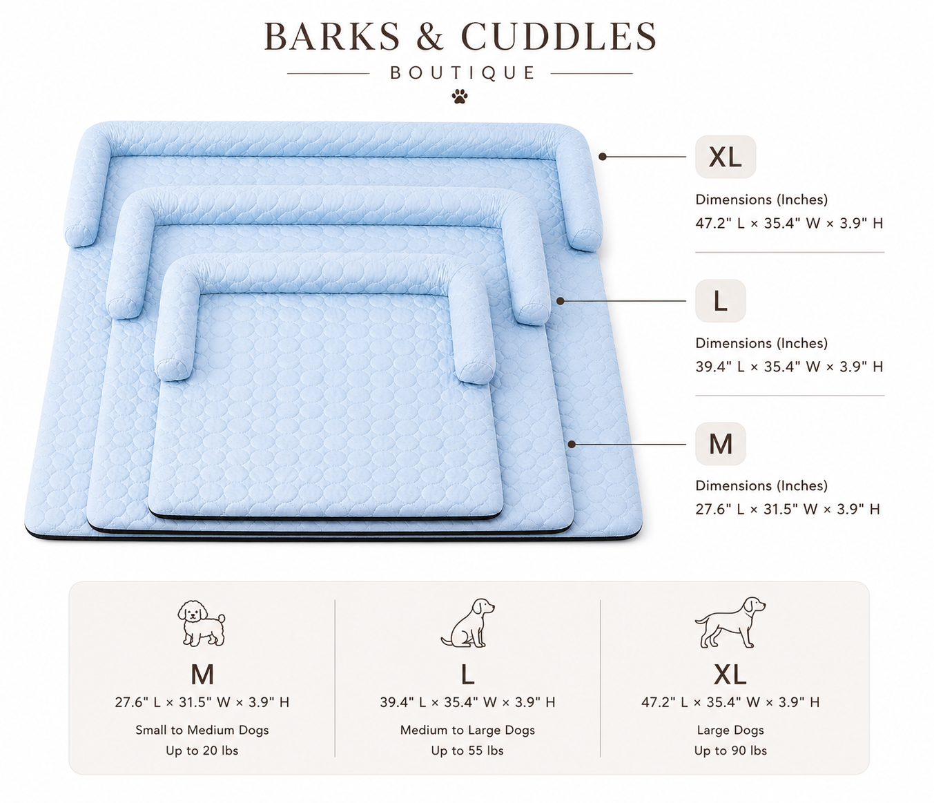 CoolNest™ Ice Silk Cooling Dog Bed & Mat | Breathable Washable Pet Bed
