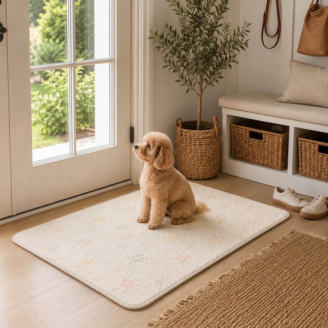 DryPaws™ Washable Reusable Dog Pee Pad | Non-Slip Indoor Puppy Potty Mat