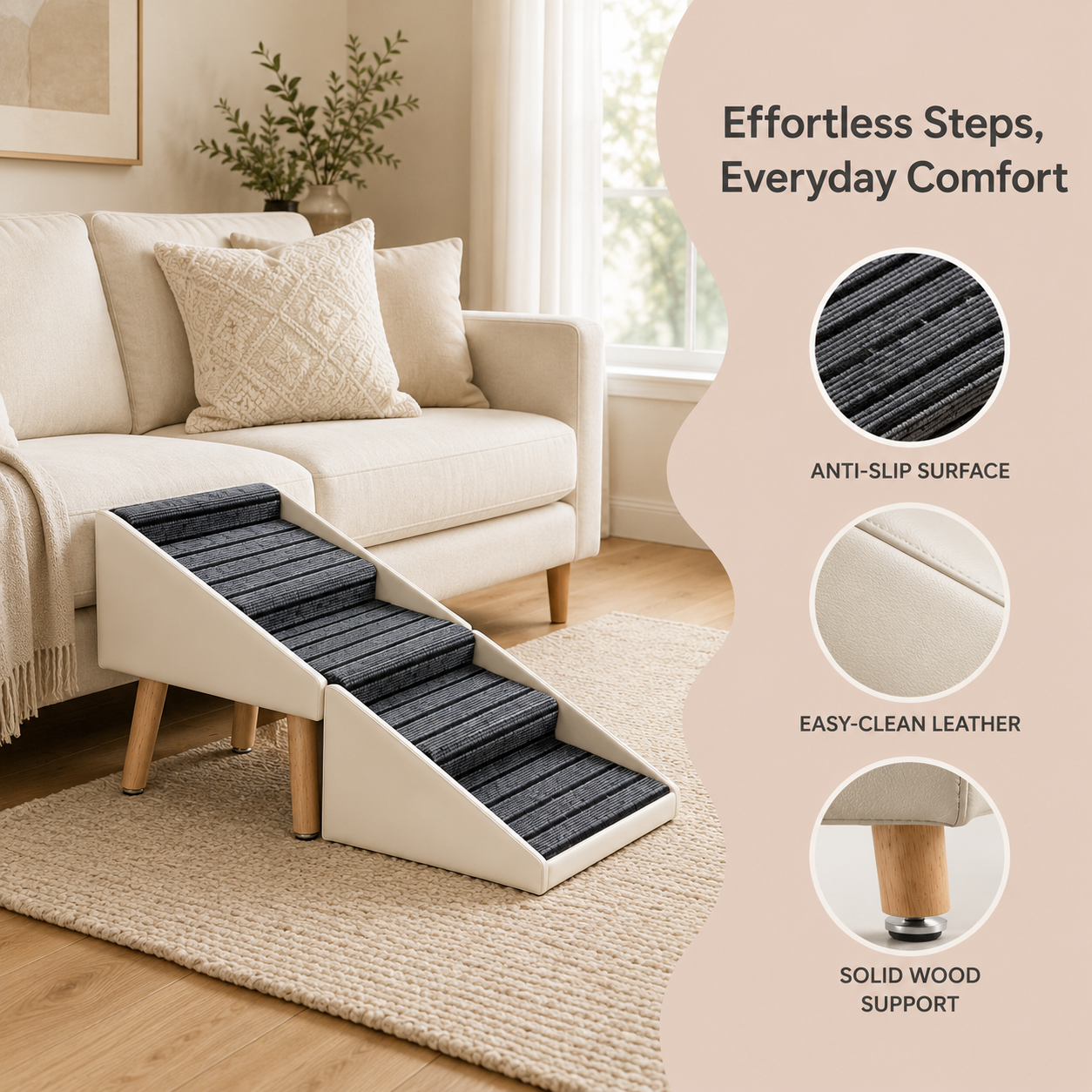 Step & Rest™ 2-in-1 Ottoman Dog Ramp