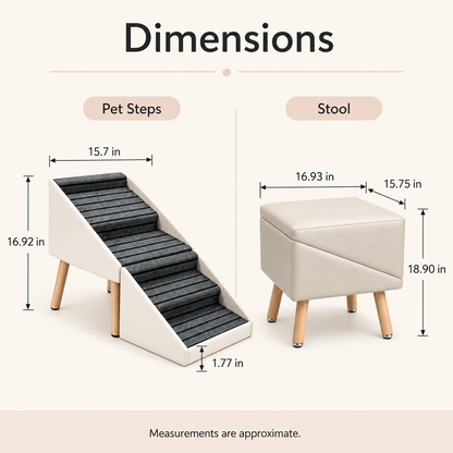 Step & Rest™ 2-in-1 Ottoman Dog Ramp