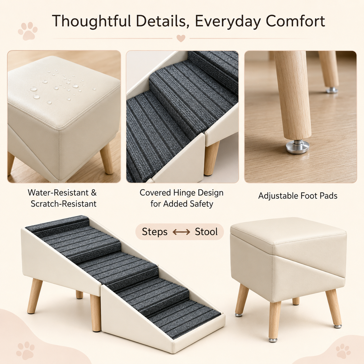 Step & Rest™ 2-in-1 Ottoman Dog Ramp