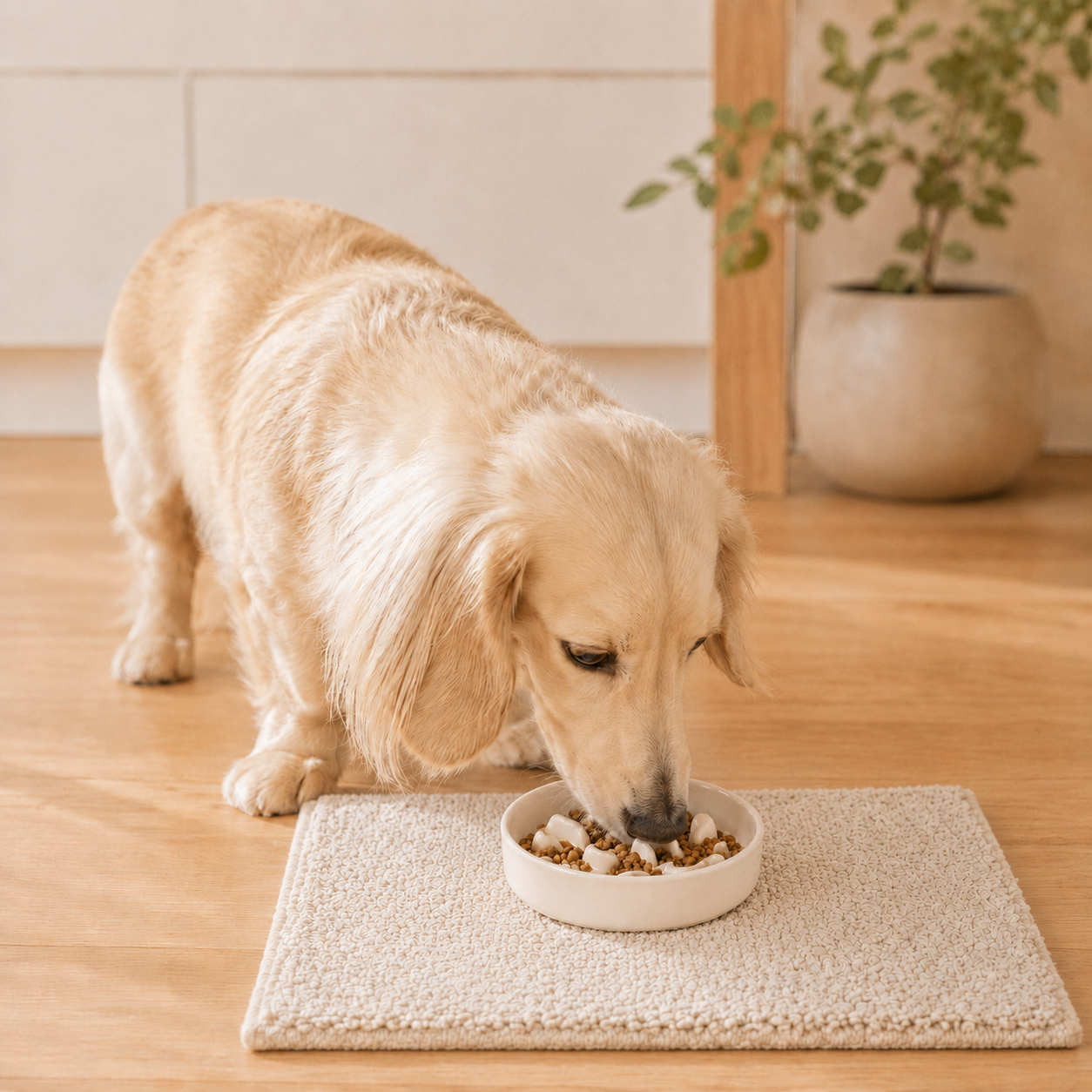 PawDoodle™ Ceramic Slow Feeder Bowl for Dogs