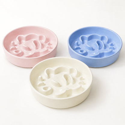 PawDoodle™ Ceramic Slow Feeder Bowl for Dogs