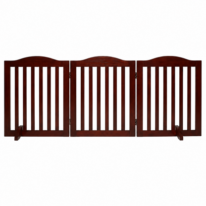 HavenGate™ Freestanding Wooden Dog Gate | Foldable Indoor Pet Gate