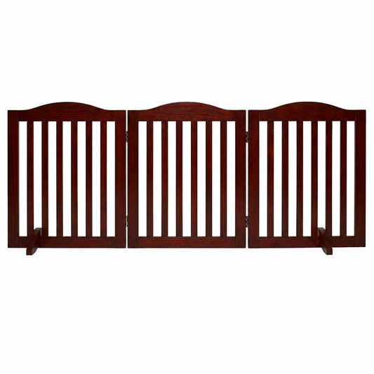 HavenGate™ Freestanding Wooden Dog Gate | Foldable Indoor Pet Gate