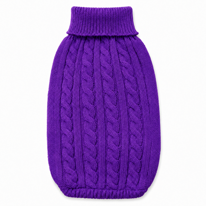 CozyKnit™ Fall Cable-Knit Dog Sweater – Warm Autumn Pullover for Small, Medium, Large Dogs