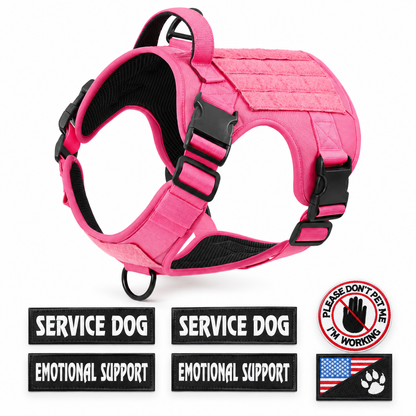 SupportPaw™ Tactical No-Pull Service Dog Harness with 6 Removable Patches